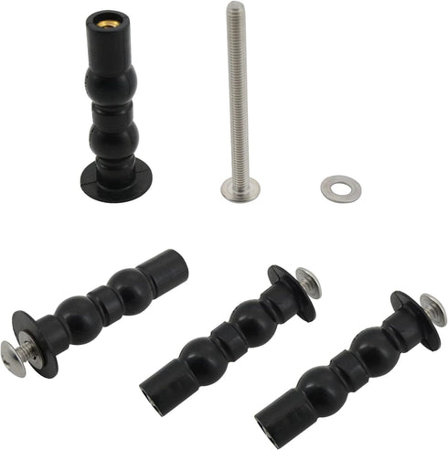 Toilet Seat Hinge Screw 2 Pack, Compatible with TOTO Toilet, Rubber Bolt Top Nuts Set for Replacement Kit