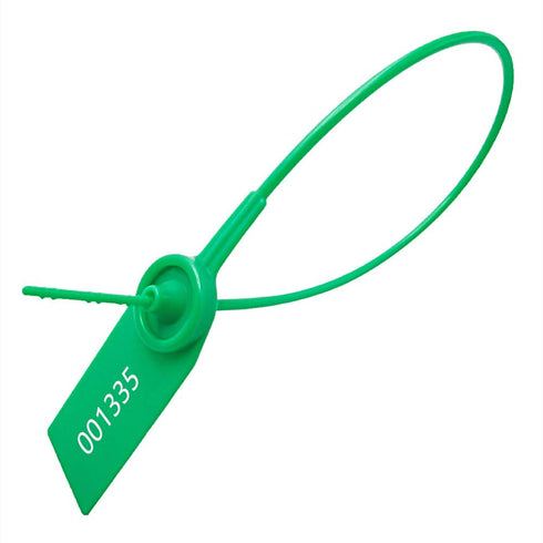 Plastic Numbered Security Seal Pull Tight Padlock, Tamper Proof Tie, Disposable Self-Locking Seals 11” Length, 100pcs