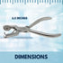 Ainsworth Rubber Dam Punch Pliers Endodontic Clamps Dental Surgical Instruments (6.5" Long)