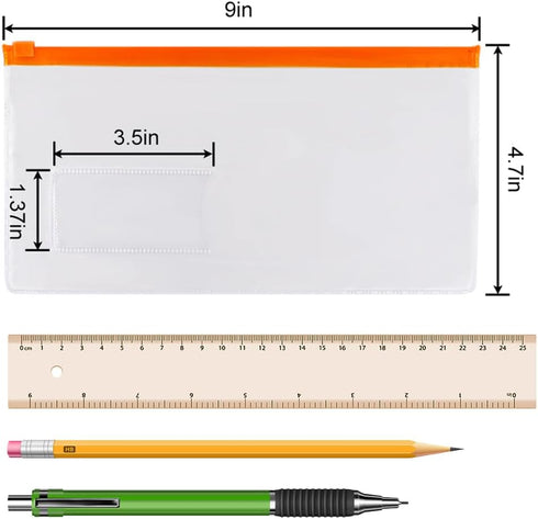 EOOUT 24pcs Poly Zip Envelope, Reusable Plastic Envelopes, 9 x 4.7 Inches, A6 Size, 10 Colors
