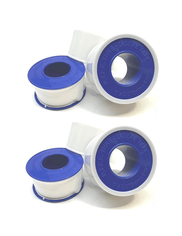 1" x 520" Teflon Tape, Thread Sealing PTFE Plumber's Tape, 4PC Set