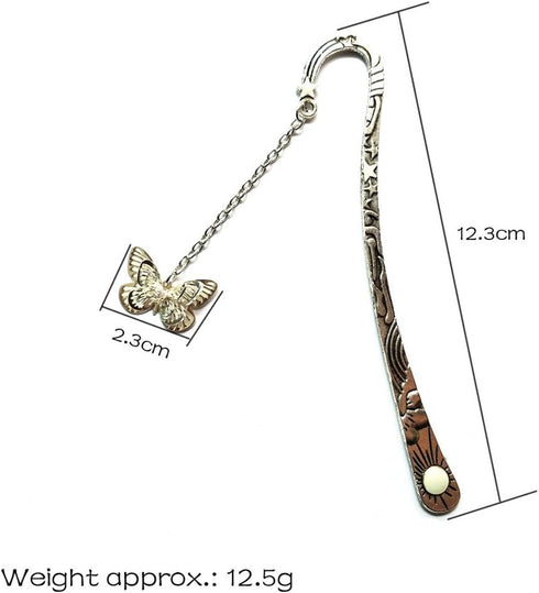 Luminous Bookmark, Retro Glow in The Dark Book Markers with Pendant, Holiday Gifts for Women Men Lovers