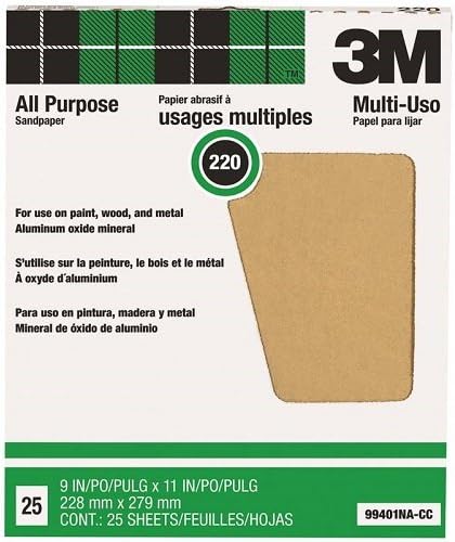 3M Sanding Sheet, 11 in x 9, 99401NA-CC 99401