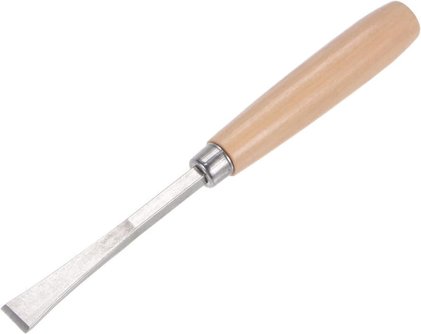 uxcell 10mm Wood Chisels Carving Knife, 45# Carbon Steel Flat Tip Graver, 165mm (6.5-Inch) Length, Chrome Plated