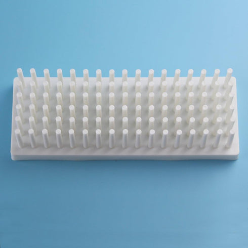 Plastic Test Tube Stand for Drying, 6x17 (White, 102-Well)