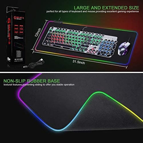 RGB Large Mousepad Led Mouse Pad, Big Mouse Mat with LED Lighting