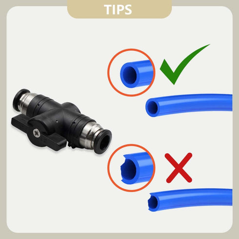 3 Pcs 6mm Pneumatic Ball Valve Push to Connect Fittings for Air Flow Control Valve