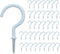 Pack of 40 White Vinyl Coated Screw-in Wall Hooks for Indoor & Outdoor Use