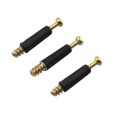 50 Sets Furniture Connecting Cam Lock Fittings with Dowel, Cam Lock Nuts and Screws for Wardrobe and Cabinet
