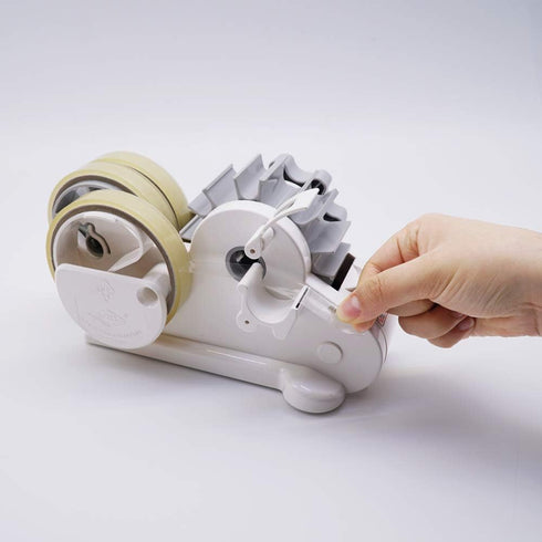 MoTEX Tape Dispenser Compatible with 3 Inch Core Tapes, 3 Rolls of Transparent Tapes with Dispenser