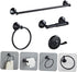 Stylish Black Stainless Steel Towel Rack Stand for Bathroom & Kitchen