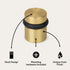 Mega Handles Floor Door Stopper - Gold Door Stopper, Wall Protector with Mounting Hardware Included - Satin Brass