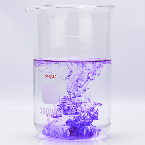 stonylab 1 Pack Glass Beaker, 3000 ml Borosilicate Graduated Low Form Griffin Beaker with Pouring Spout