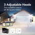 223 IP65 3 360Wide Solar Lights Outdoor with Motion Sensor, LED Security Light, Waterproof LED Floodlight, Adjustable