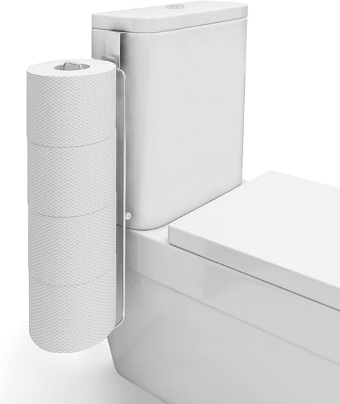 Conworld Toilet Paper Holder for 4 Roll Tissue, Over The Tank Toilet Paper Holder, Stainless Steel Rustproof Wall