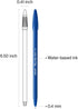 MONAMI Plus 3000 Felt Tip Pens, Fine Point (0.4mm), Blue, 12-Count for Writing/Journaling/Note Taking