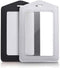 Teensery 2 Pcs Vertical Leather ID Badge Holder, Waterproof Clear Card Holder for School ID, Office ID, Black and