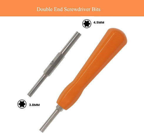 Gamebit Screwdriver Kit, 3.8mm and 4.5mm Double Ended Bit Security Set for Nintendo Consoles