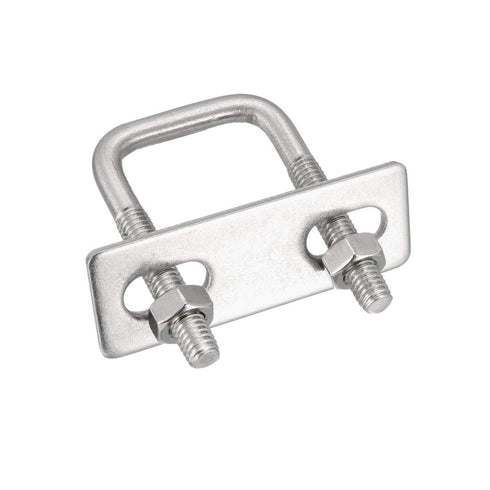 uxcell Square u-Bolts 2Pcs 1"(25mm) Inner Width, M6 304 Stainless Steel U Bolt with Nuts for Boat Trailer