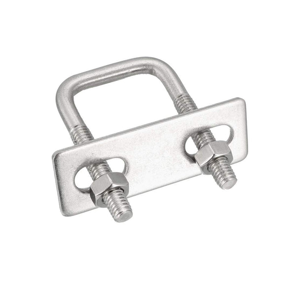 uxcell Square u-Bolts 2Pcs 1"(25mm) Inner Width, M6 304 Stainless Steel U Bolt with Nuts for Boat Trailer