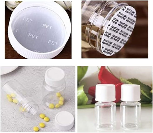 10PCS 5ml Plastic Bottles, Lab Cylindrical Chemical Reagent Bottles for Liquid & Solid Storage (White)