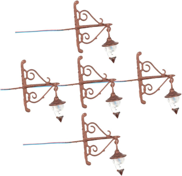 Uonlytech 5pcs Scale Warm White LED Mini Wall Sconces in Antique Bronze