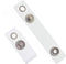 Bulk 25 Pack Clear Vinyl Plastic ID Badge Holder Strap with Snap & Eyelet Hole for Badges