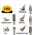 5pcs 1/4" Shank Diamond Burr Bits Set for Rotary Tool, 6x8mm Tungsten Carbide Files for Woodworking/Carving
