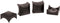FastCap Black Artisan Accents for Mortise Tool, 3/8", High Impact Nylon, 50-Pack - 80720