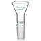 Glass Short Stem Powder Funnel, O.D. 50 mm at Top, Durable Borosilicate Glass Filter with 24/40 Inner Joint