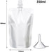 Yiodauh 50 Packaging Nozzle Pouches(350ml) Alcohol Pouches Pcs Aluminum Foil Liquid Drinking Bags Milk Juice Beverage