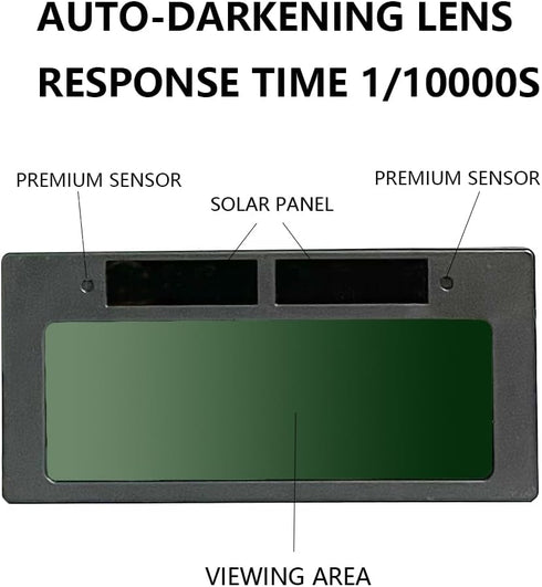True-Color Auto Darkening Welding Lens 2-Pack, Replacement Horizontal Lens for Welding Hoods/Helmet, Shade 3/11, 2 x 4.2"