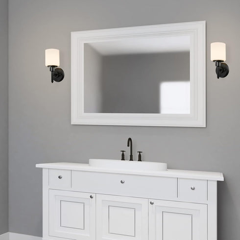 588210 1-Light Dimmable Design House Aubrey Transitional Indoor Wall Light Frosted Glass for Hallway Foyer Bathroom