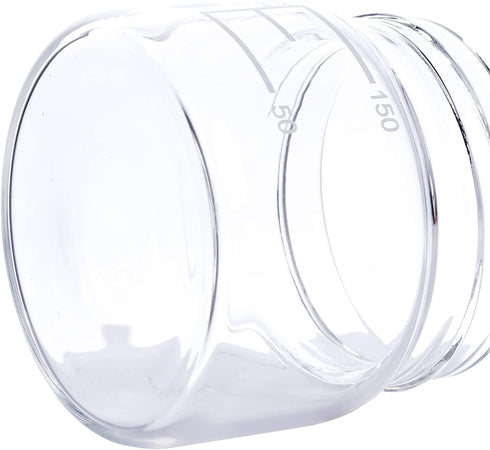Lab Media Storage Reagent Wide Mouth Bottles, Borosilicate Glass Graduated GL70 Screw Cap, Pack of 4, 150ml