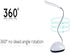 Qsvbeeqj 360 Sunset Battery Powered LED Desk Lamp Degree Rotation Reading Table Night Light Projector Lamp