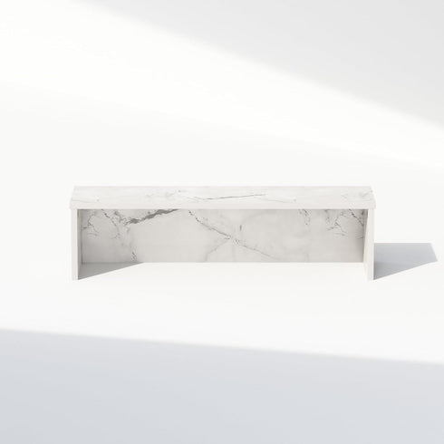 Furinno Classic 23-Inch Desk Organizer - Marble White Shelf Organizer Storage & Display Stand