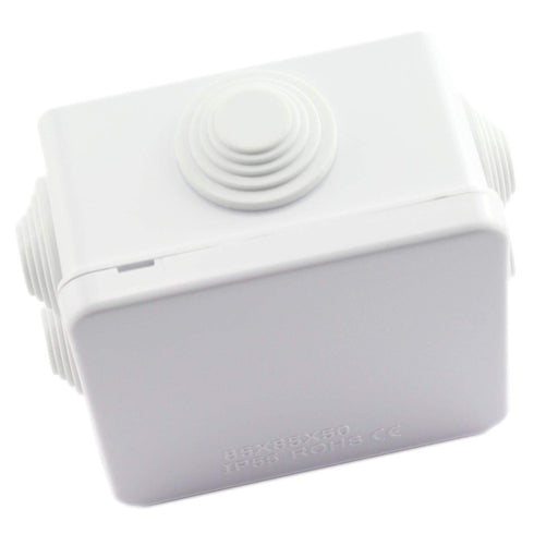 DGZZI 1PC ABS Plastic IP55 Waterproof Junction Box, DIY Outdoor Electrical Connection Box 85x85x50mm (3.4"x3.4"x2")