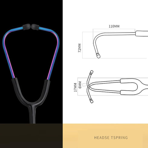 MaiWieel-Classic Stethoscope Rainbow Single Head Stethoscope for Nurses Doctor,EMT Student,Home Medical, Estetoscopio