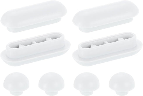 uxcell 4Set Toilet Seat Buffer, Anti-Slip Plastic Toilet Seat Bumper Kit, Universal