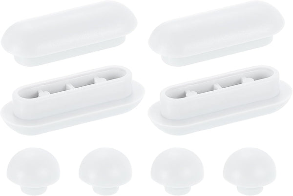 uxcell 4Set Toilet Seat Buffer, Anti-Slip Plastic Toilet Seat Bumper Kit, Universal