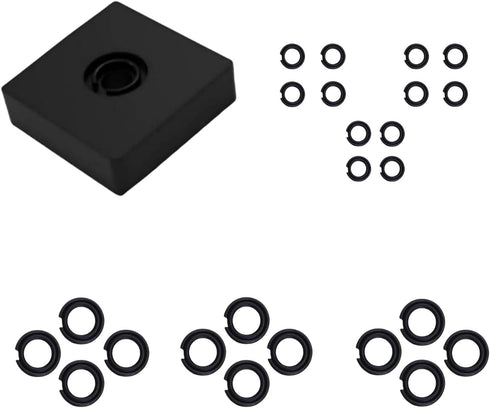 12+12 Sets 1/2 & 3/8" Impact Retaining Ring Clip, Friction Ring Hog Ring with O-Ring for Milwaukee Electric Pneumatic