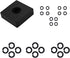 12+12 Sets 1/2 & 3/8" Impact Retaining Ring Clip, Friction Ring Hog Ring with O-Ring for Milwaukee Electric Pneumatic