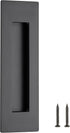 Ravinte 1 Pack Black Sliding Closet Door Handles, 7in Length Recessed Finger Pulls for Barn Door