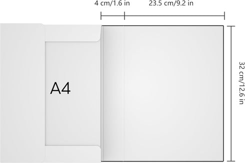 JiaWei Binder - 3 Pack Storage Folders Box with Magnetic Closure, Letter Size Binder, 300 Sheets Capacity
