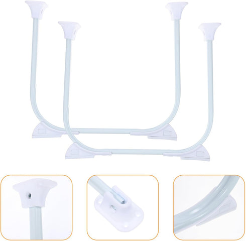 2pcs Folding Metal Hairpin Table Legs Heavy Duty Furniture Legs for Tv Stand Cabinet Sofa Bedside Nightstand End
