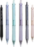 HeTaoCat 0.5mm Fine Point Retractable Gel Pens, Quick Drying, Black Ink, Box of 6 Pens (Multicolor)