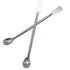 TIHOOD 10PCS 2 in 1 Stainless Steel Lab Spoon Spatula, Laboratory Sampling Mixing Spoon