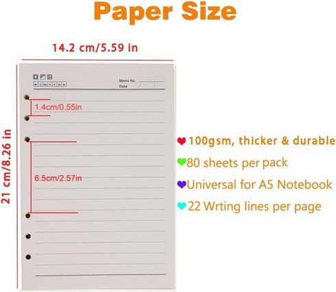 Marte Vanci A5 Padfolio with Calculator - PU Leather Business Portfolio, Zippered Folder, 6 Ring Lined Notebook, Blue