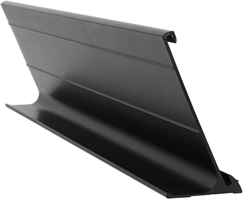 ExcelMark 2" x 8" Aluminum Name Plate Holder for Desk, Office Business Door Sign Holder, Black