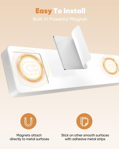 13inch 3 Closet Dimmable Counter (2 Pack) Under Cabinet Lighting, Color Temperatures Motion Sensor Light Indoor, USB